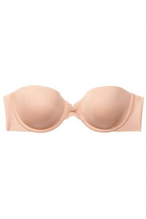 Beige Victorias Secret Sexy Illusions Smooth Lightly Lined Multiway Strapless Bras | 796581-QDH