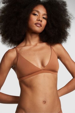 Beige Victorias Secret Stretch Bralette Bras | 275140-DCP