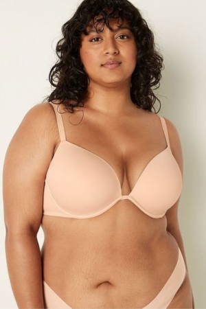 Beige Victorias Secret Wear Everywhere Bras | 813206-LAE
