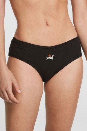 Black Victorias Secret Cotton Panties | 678302-TCR
