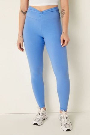 Black Victorias Secret Cotton Twist Waist Full Lengths Leggings | 523167-AUT