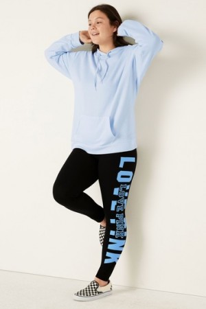 Black Victorias Secret High Waist Cotton Leggings | 538291-EFG