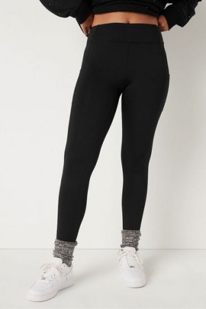 Black Victorias Secret High Waist Full Length Winter Leggings | 305261-ZPO