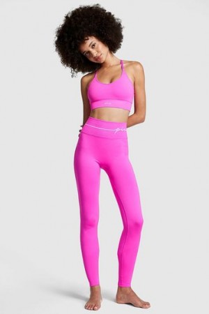 Black Victorias Secret Logo Leggings | 265079-SBM