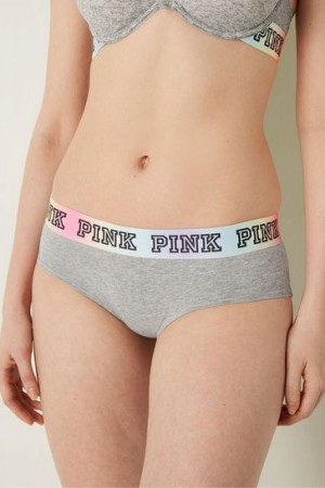 Black Victorias Secret Stretch Cotton Logo Panties | 809513-IMK