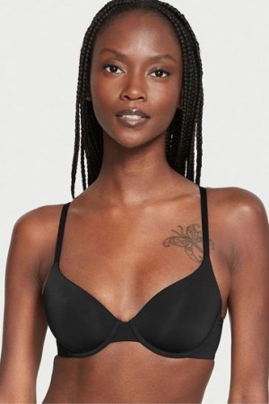 Black Victorias Secret The T-Shirt Smooth Lightly Lined T-Shirt Bras | 276193-RXO