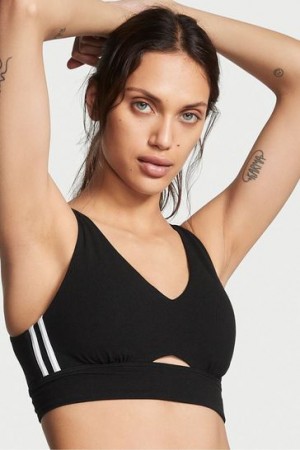 Black Victorias Secret Victorias Secret Body Cotton Sports Bra | 981324-DQW