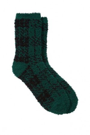 Black / Dark Green Victorias Secret Marshmallow Socks | 801537-ZSU
