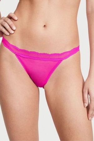 Black / Dark Green Victorias Secret The Lacie Panties | 014986-FQO