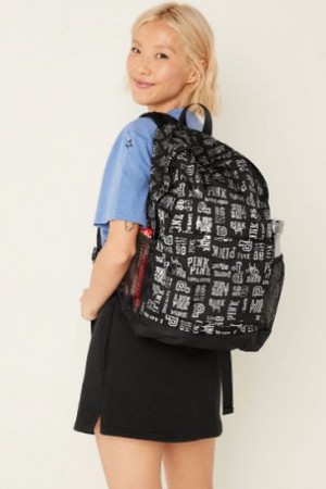 Black / White Victorias Secret Classic Backpacks | 613750-GWC