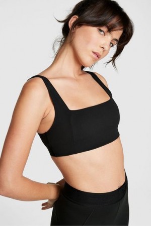 Blue Victorias Secret Cropped Sports Bra | 864095-JVK