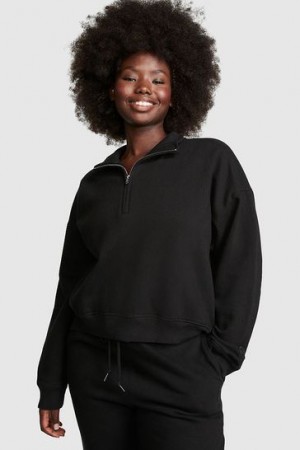 Blue Victorias Secret Half-zip Closure Sweatshirts | 649025-UPW