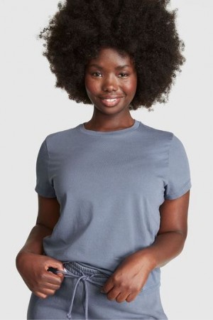 Blue Victorias Secret Short Sleeve Dreamer T Shirts | 968250-CTK