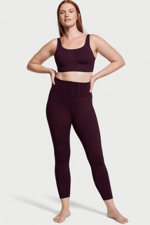 Burgundy / Purple Victorias Secret Waistband Leggings | 126794-ZSO