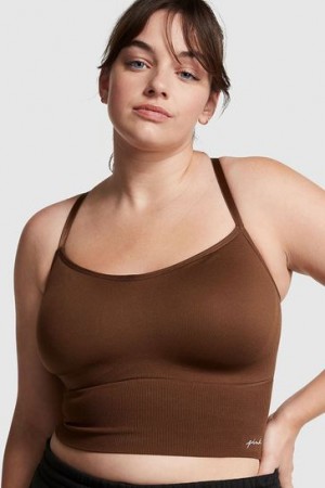 Chocolate / Brown Victorias Secret Seamless Air Sports Bra | 281395-KIQ