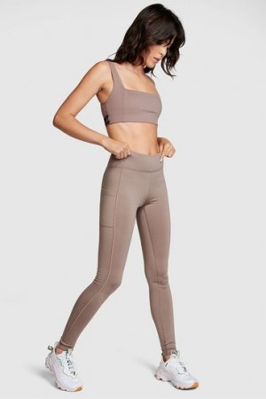 Coffee / Brown Victorias Secret Recycled Materials Leggings | 728653-KDL