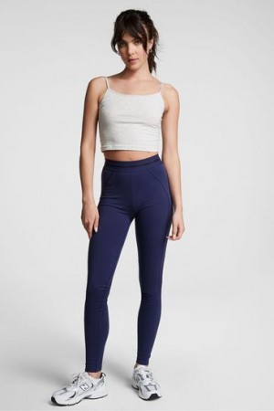 Dark Red / Green Victorias Secret Logo Waistband Leggings | 039561-NAI