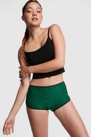 Dark Red / Green Victorias Secret Stretch Cotton Boyshort Panties | 251067-ZVX