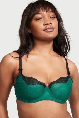 Green Victorias Secret Stretchy Lace Wings Bras | 701628-BZS