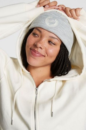 Grey Victorias Secret Rib Beanie | 267148-MQK