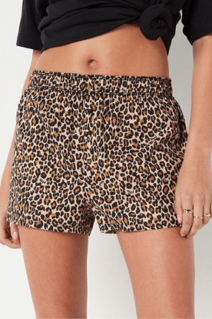 Leopard / Brown Victorias Secret Flannel Pyjamas | 496085-NRF