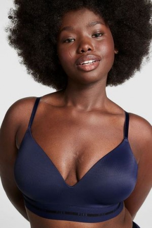 Navy / Blue Victorias Secret Wear Everywhere Smooth T-Shirt Bras | 405972-KBU