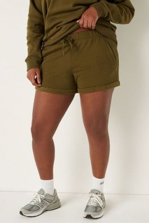 Olive Victorias Secret Logo Lounge Shorts | 970386-PIO