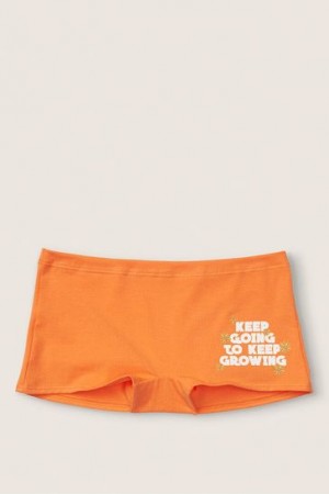 Orange Victorias Secret Cotton Short Panties | 942785-TOJ