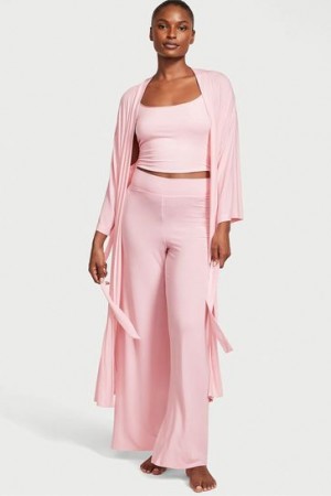 Pink Victorias Secret Modal Three Piece Pyjamas | 102934-EHI
