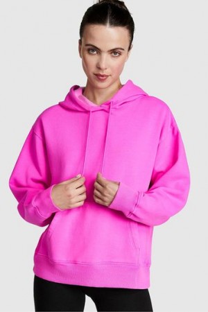 Pink Victorias Secret Premium Fleece Oversized Hoodie | 817203-QIV