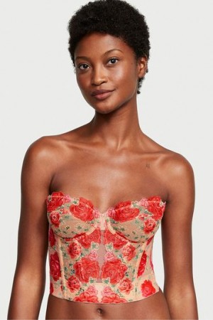 Red / Multicolor Victorias Secret Corset Top Lingerie | 361957-XOA