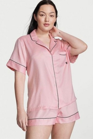 Stripes / Pink Victorias Secret Satin Short Pyjamas | 956203-IYJ