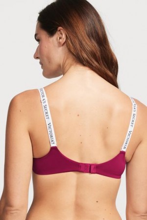 White Victorias Secret The T-Shirt Non Wired Logo T-Shirt Bras | 391748-TYO