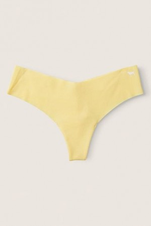 Yellow Victorias Secret No-Show Thong Panties | 864012-QMO